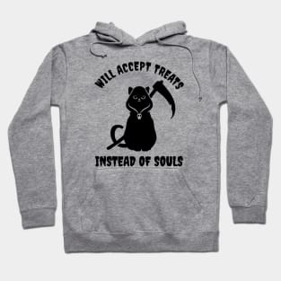 Black Cat Grim Reaper Will Accept Treats Instead of Souls Hoodie